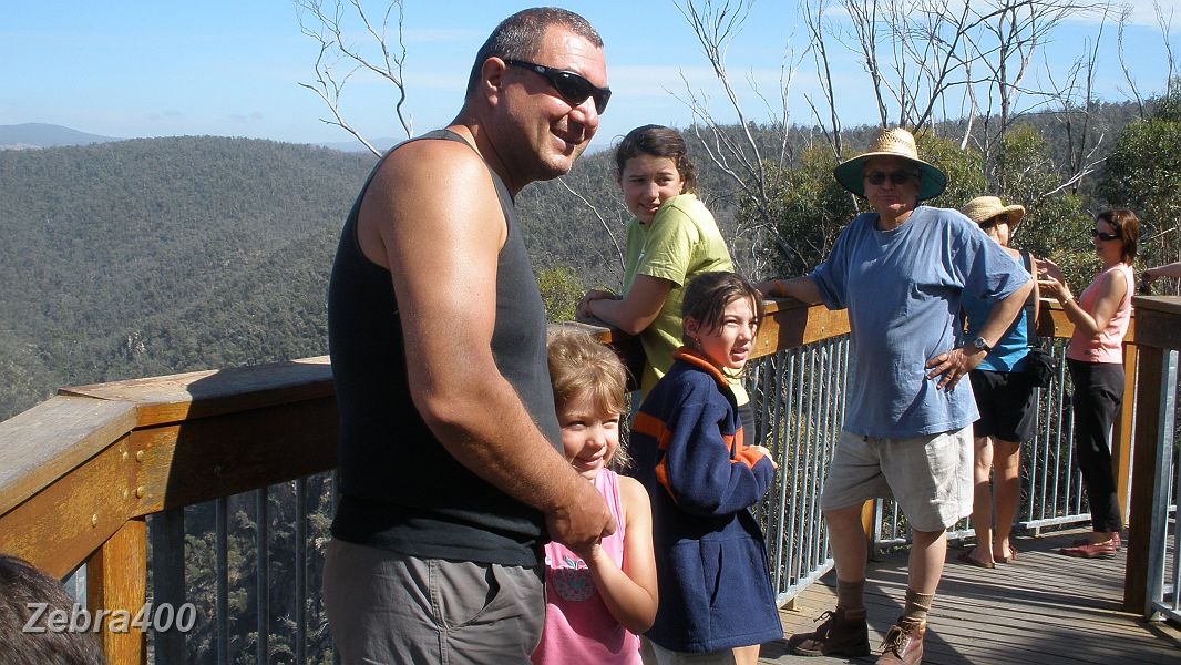 25-George, Sarah, Zoe, Rachel & Kevin enjoy the panoramic views at the Little River Gorge.JPG